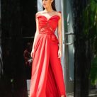 Luisiell Martinez Model Red Long Dress