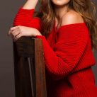 Maria Teresa Ianuzzo Model Red Sweater
