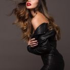 Maria Teresa Ianuzzo Model Leather Outfit