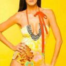 María Luisa Flores Empresaria Yellow Swimsuit